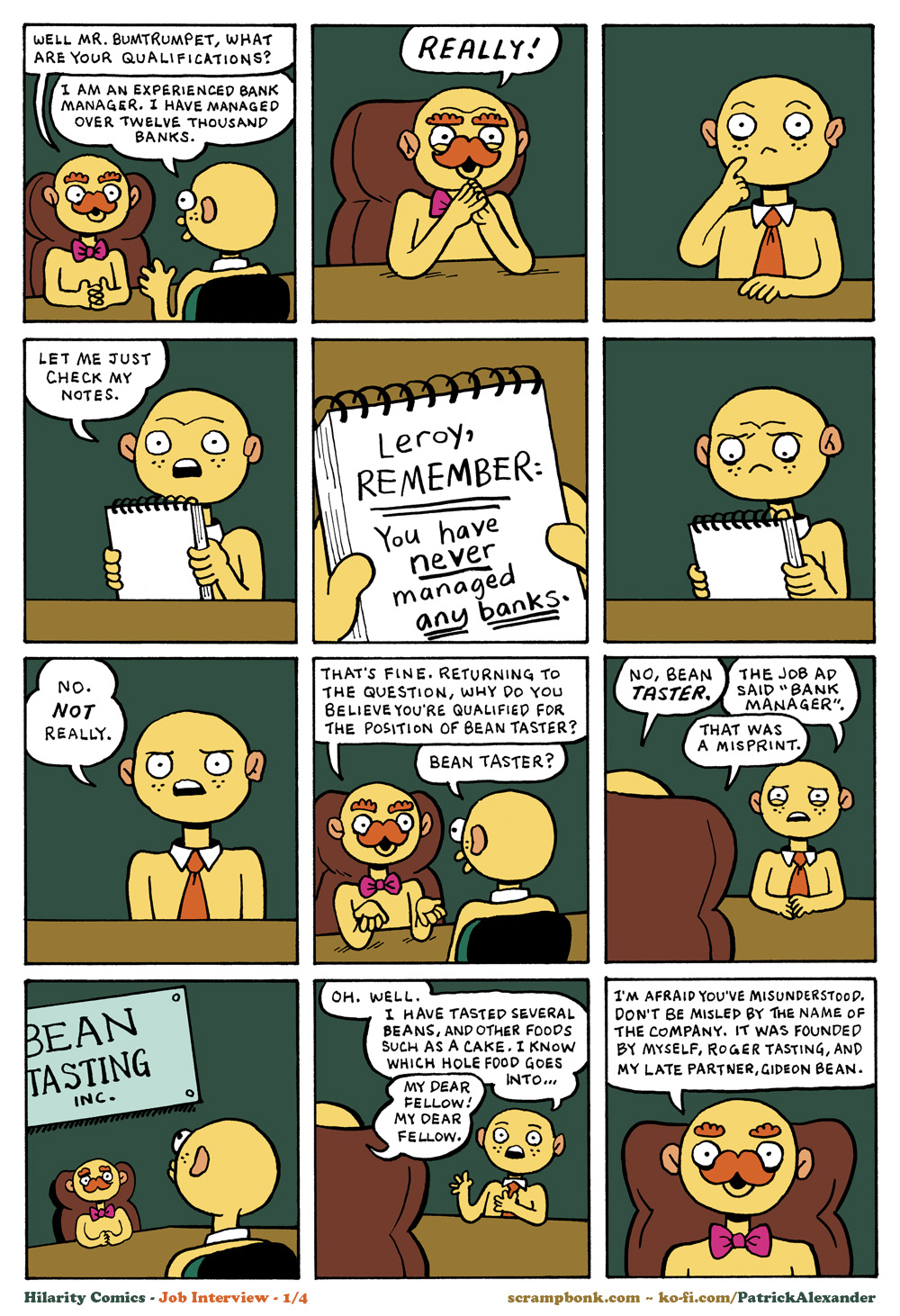 Job Interview by Patrick Alexander, page 1